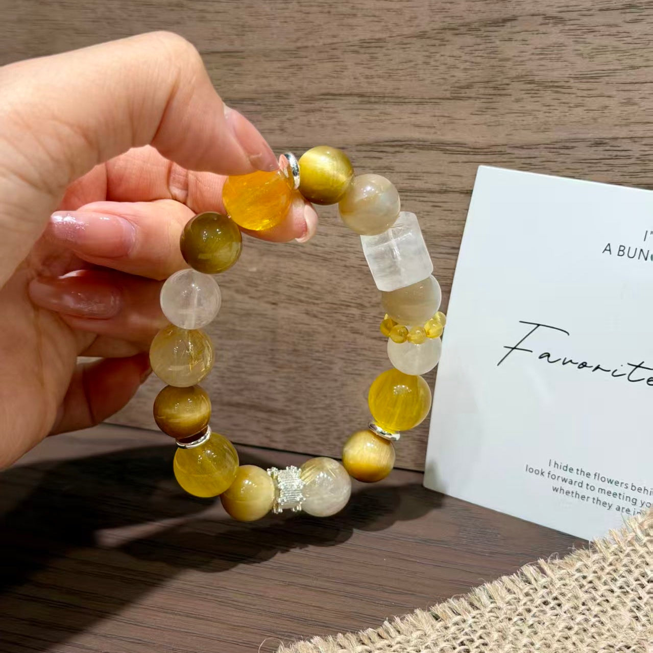 Golden Tiger Eye & Rutilated Quartz Abundance Crystal Bracelet