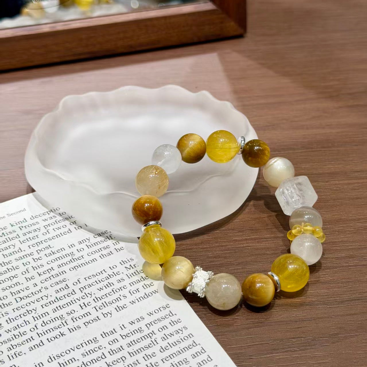 Golden Tiger Eye & Rutilated Quartz Abundance Crystal Bracelet