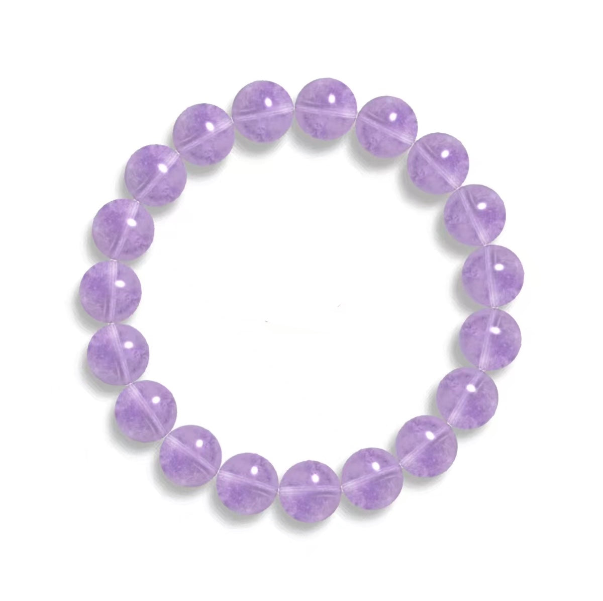 Natural Lavender Amethyst Soothing Healing Crystal Bracelet
