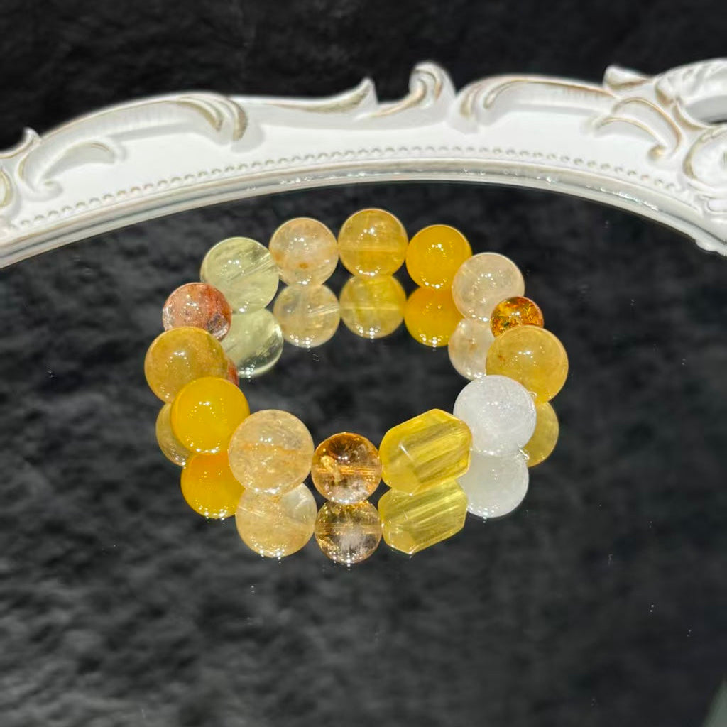 Natural Golden Multi-Gemstone Ultimate Wealth Bracelet