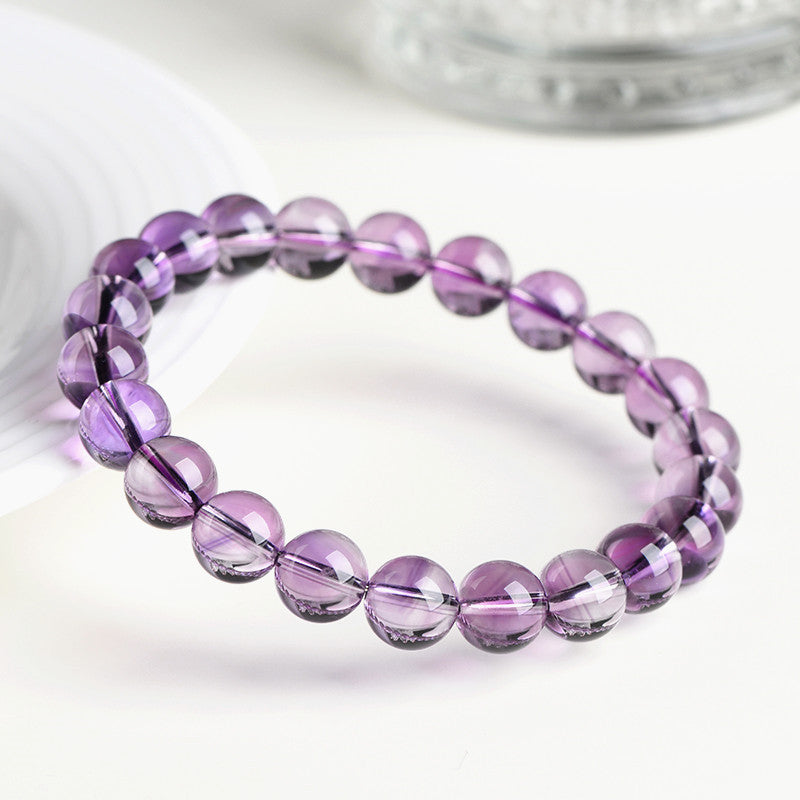 Natural Brazilian Amethyst Calming Crystal Bracelet