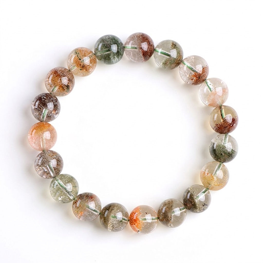 Natural Four Seasons Garden Quartz Healing Crystal Bracelet